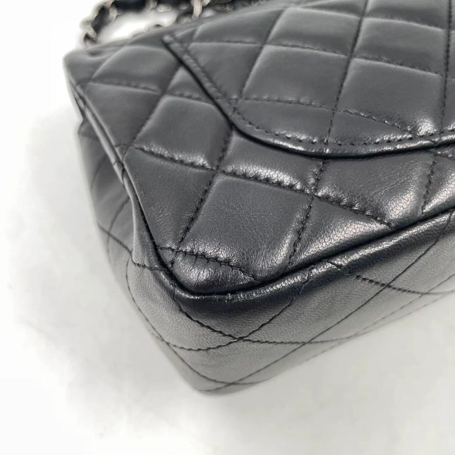 Chanel Classic Flap Mini Black Lambskin Silver Hardware 2011-12