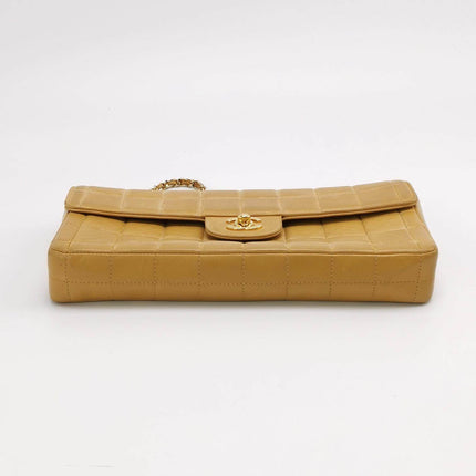 Sold Chanel East West Chocolate Bar Beige Leather