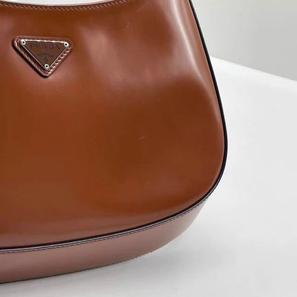 Prada Cleo Caramel Brown Leather Shoulder Bag