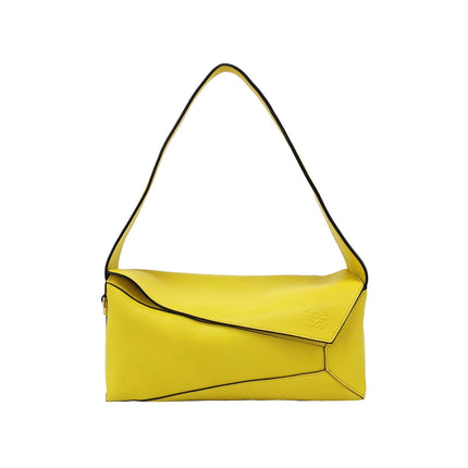 Loewe Puzzle Hobo Yellow Leather Shoulder Bag-Luxbags