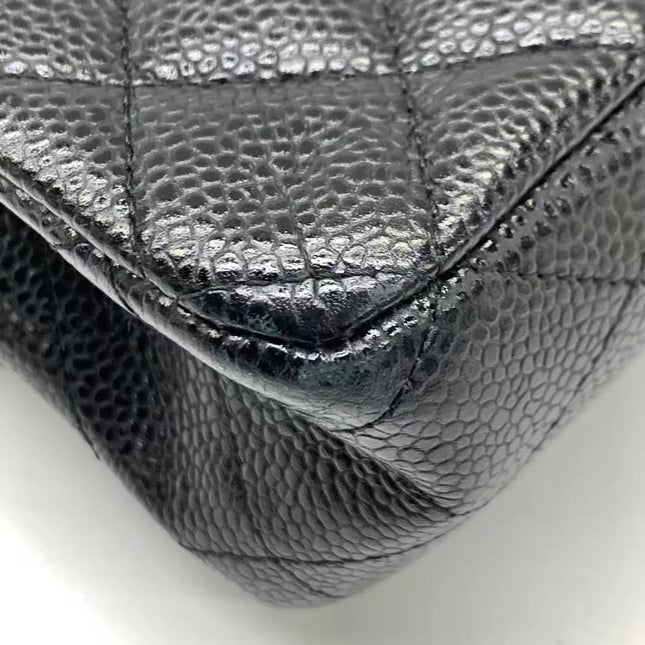 Chanel Classic Flap Medium 2014 Black Caviar Leather Gold Hardware