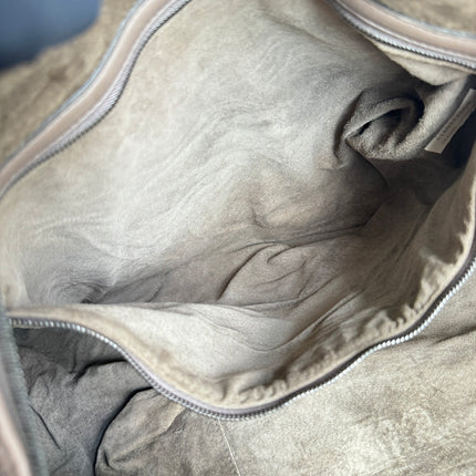 Bottega Veneta Maxi Convertible Tote Bag Hobo Grey Leather Two-way Carry 50cm