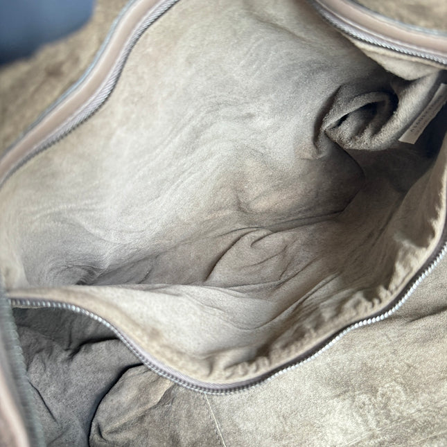 Bottega Veneta Maxi Convertible Tote Bag Hobo Grey Leather Two-way Carry 50cm