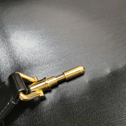 Sold Gucci Jackie 1961 Medium Black Leather Bag with Adjustable Strap