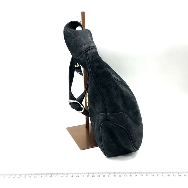 Gucci Jackie 1961 Medium Black Suede Leather Bag