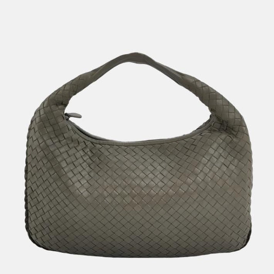 Bottega Veneta Hobo Bag Lambskin leather Grey Medium 40cm