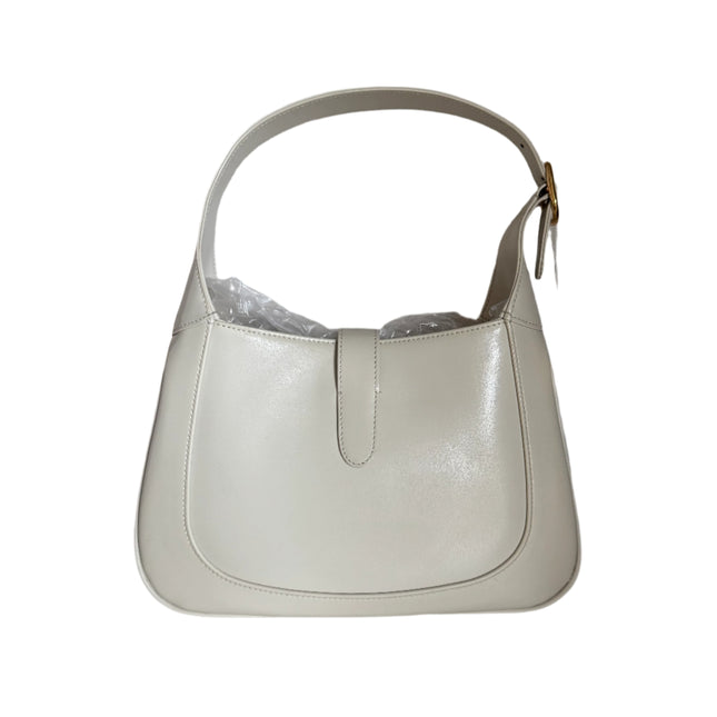 Gucci Jackie 1961 Small White Leather Bag with Adjustable Strap