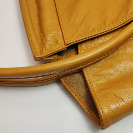 Bottega Veneta Arco Tote Bag Medium Yellow Shiny Calfskin leather