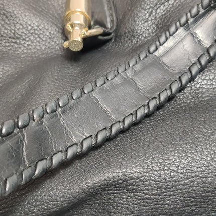 Gucci Jackie Soft Large Black Leather Shoulder Bag With Strap