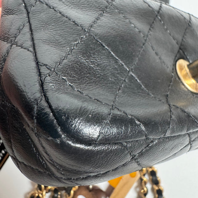 Chanel Classic Flap Super Mini Valentine's Special Black Lambskin Nautical Charms