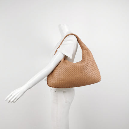 Bottega Veneta Veneta Hobo Beige Almond Brown 47cm