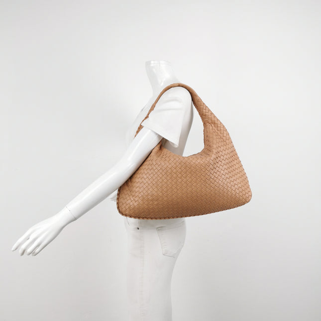 Bottega Veneta Veneta Hobo Beige Almond Brown 47cm