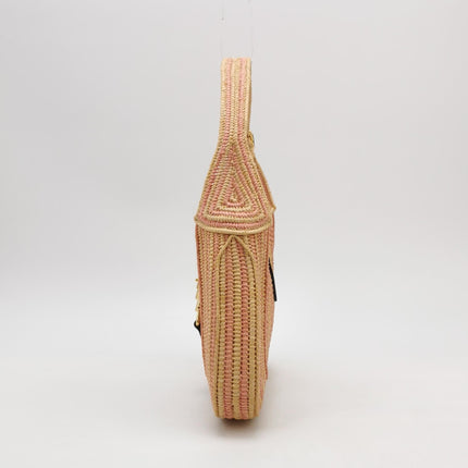 Gucci Jackie 1961 Wicker Bag Pink Gold Hardware Leather Strap