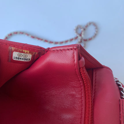 Sold Chanel Wallet On Chains WOC Timeless/ Classic Red Lambskin Leather