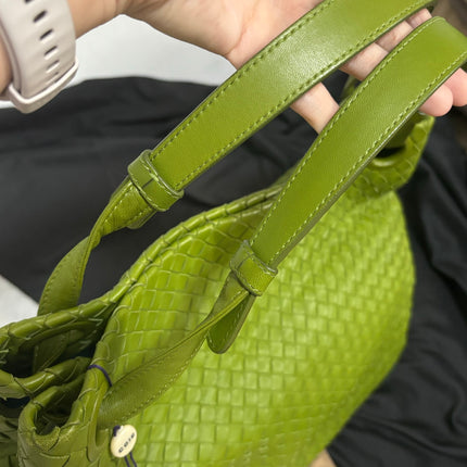 Bottega Veneta Garda Avocado Green Intrecciato Nappa Leather Large 33cm