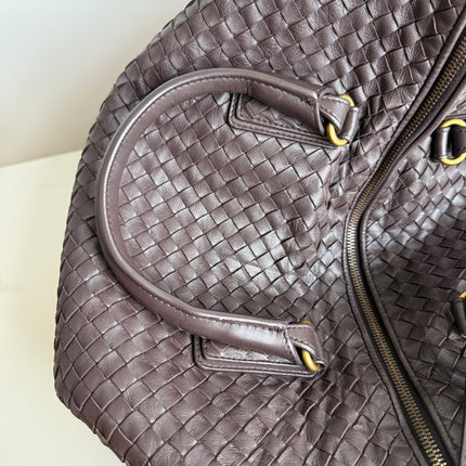 Bottega Veneta Maxi Convertible Tote Dark Chocolate Brown Leather Gold HW 50cm