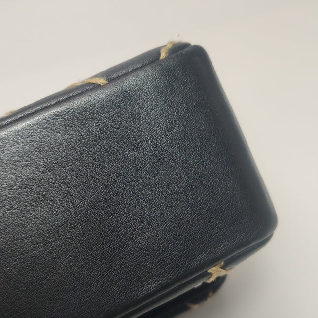 Chanel Wild Stitch Flap Black Leather with Stitching Detail 2000-2002