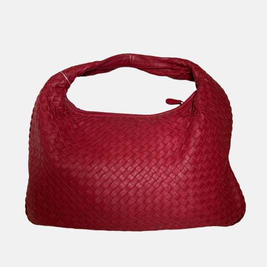 Bottega Veneta Intrecciato Hobo Bag Medium Red Lambskin leather 48cm-Luxbags