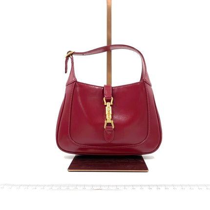 Sold Gucci Jackie 1961 Mini Burgundy Leather Bag with Adjustable Strap-Luxbags