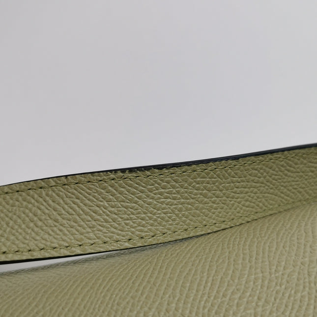 Dior Saddle Medium 2022 Mint Green Grained Leather Handbag with Leather Strap