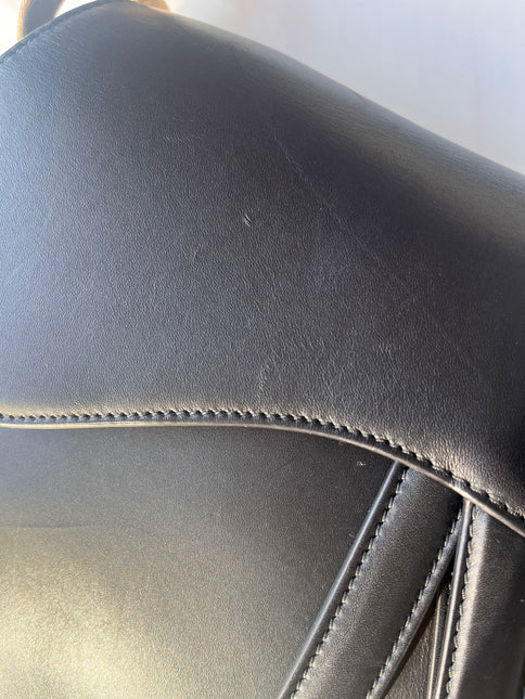 Sold Dior Saddle Medium leather Black Smooth Leather