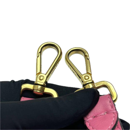 Fendi Baguette Large Pink Leather 3D FF Motif Crossbody Bag