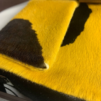 Sold Fendi Baguette Pony hair in cow print yellow
