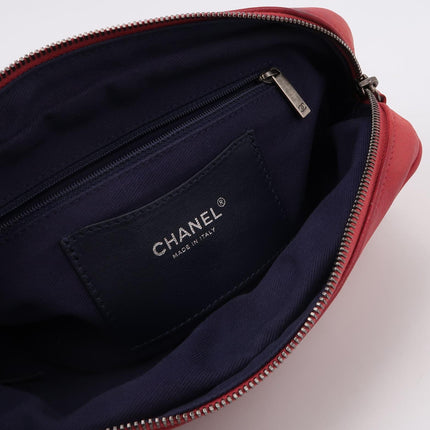 Chanel Shiva Flap Bag Distressed Pink Aged Calfskin Leather Antiqued Silver Hardware