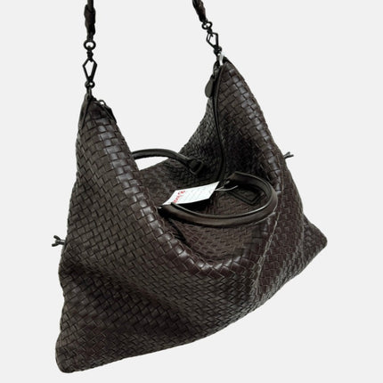 Bottega Veneta Maxi Convertible Tote Bag Hobo Brown Leather Two-way Carry 50cm-Luxbags