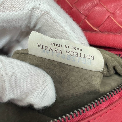 Sold Bottega Veneta Intrecciato Hobo Bag Medium Burgundy Lambskin leather