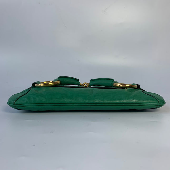 Gucci Horsebit 1955 Chain Shoulder bag Small Green Leather