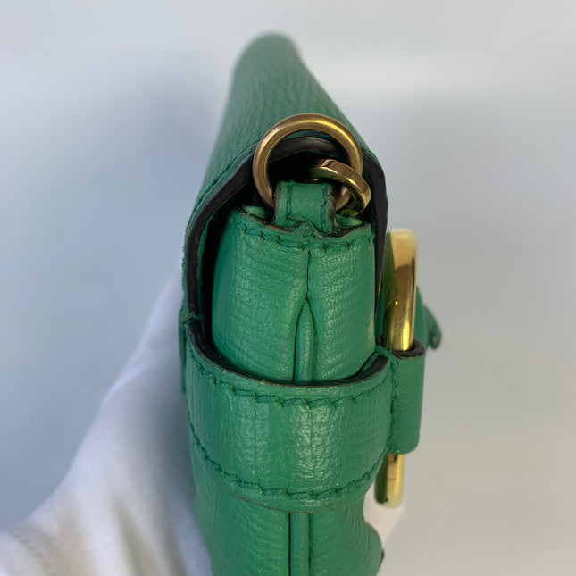 Gucci Horsebit 1955 Chain Shoulder bag Small Green Leather