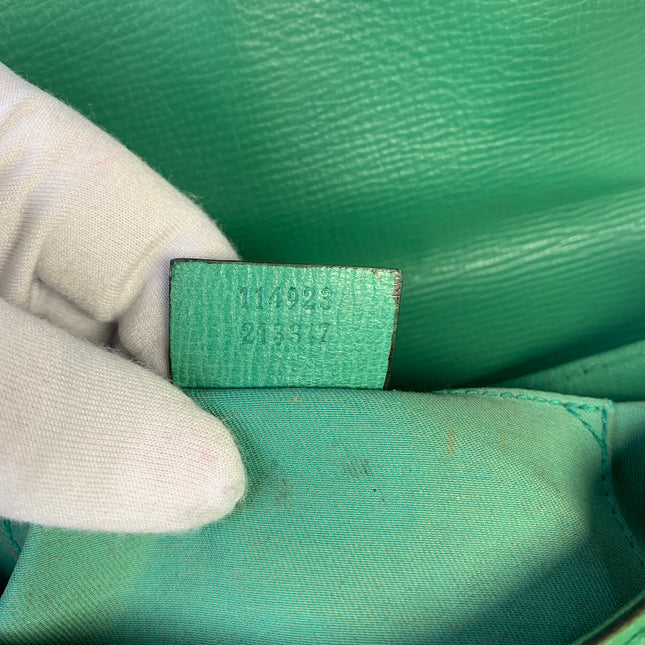 Gucci Horsebit 1955 Chain Shoulder bag Small Green Leather