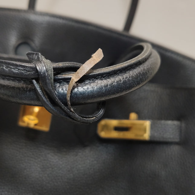 Hermes Birkin 35 Black Togo Calfskin Leather Gold Hardware 2004