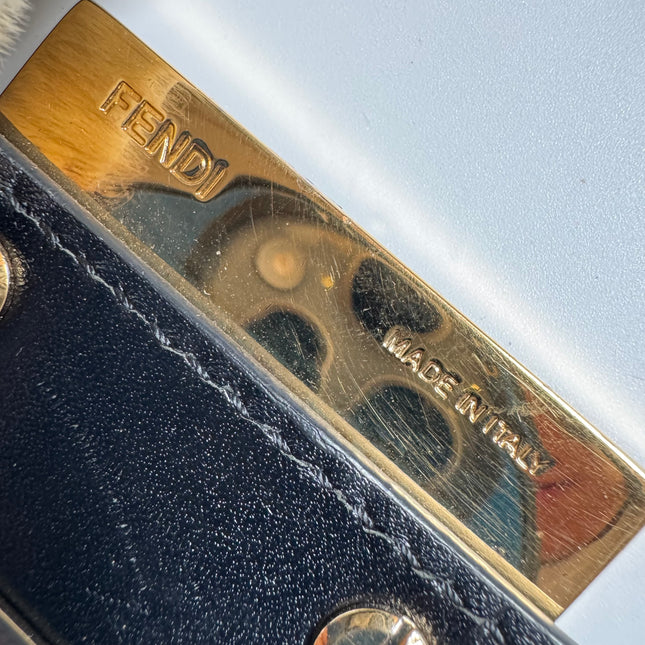 Fendi Mamma Baguette Large Pony hair in Cow Print Black and White