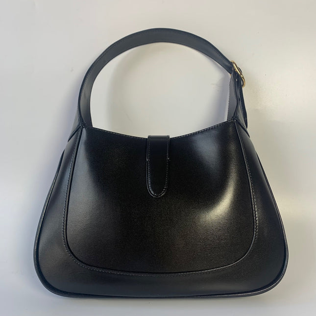 Sold Gucci Jackie 1961 Black Leather Bag with Adjustable Strap
