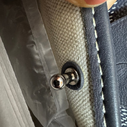 Goyard Artois PM Small/Medium Grey Tote with Leather Corners and Zip Opening