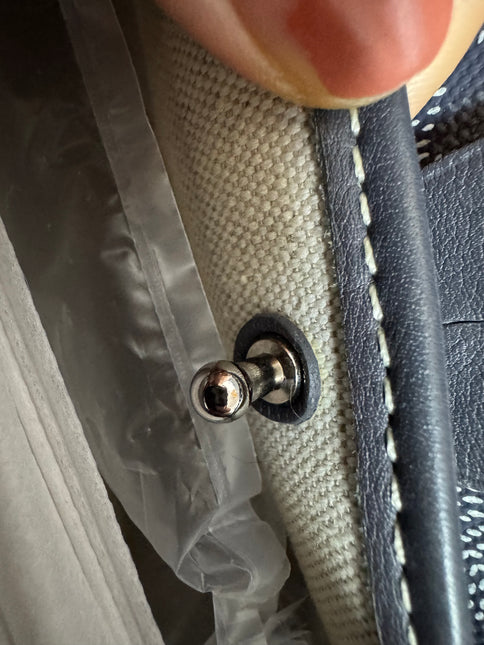 Goyard Artois PM Small/Medium Grey Tote with Leather Corners and Zip Opening