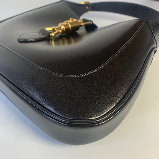 Sold Gucci Jackie 1961 Black Leather Bag with Adjustable Strap