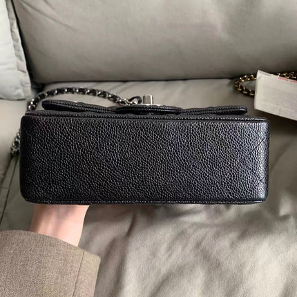 Chanel Classic Flap Mini Black Caviar Silver Hardware 2017-18