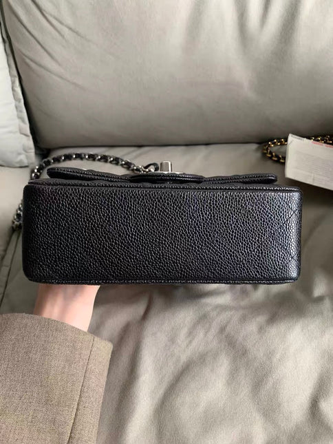 Chanel Classic Flap Mini Black Caviar Silver Hardware 2017-18
