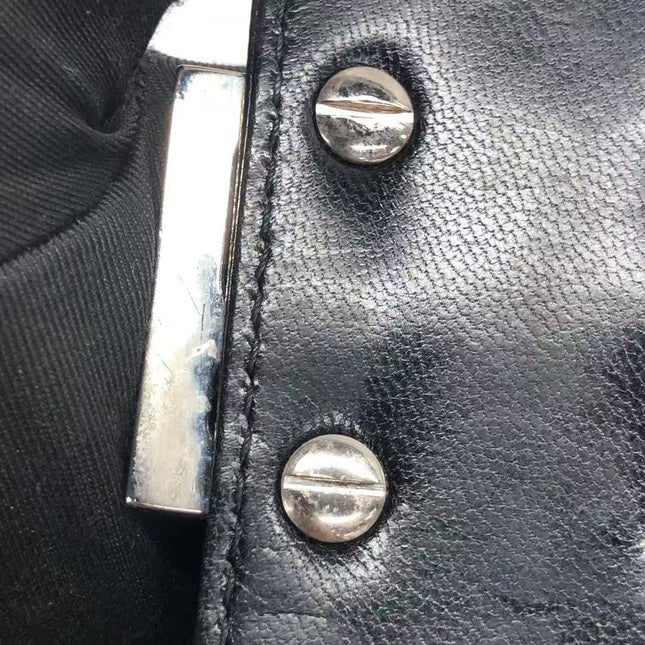 FENDI Mini Bucket White Heart Shaped Sequin Black Bag