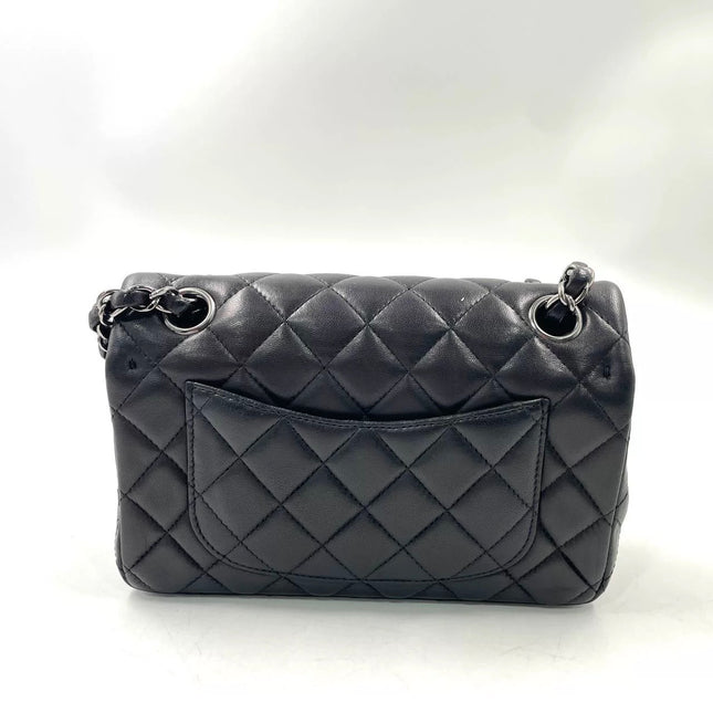 Chanel Classic Flap Mini Black Lambskin Silver Hardware 2011-12