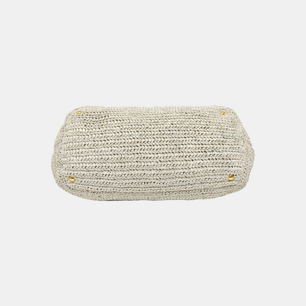 Prada Canape Straw Tote Beige Top Handle Bag