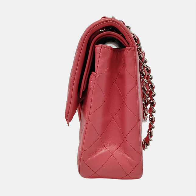 Chanel Timeless Classic Flap Medium Pink Lambskin Leather Gold Hardware