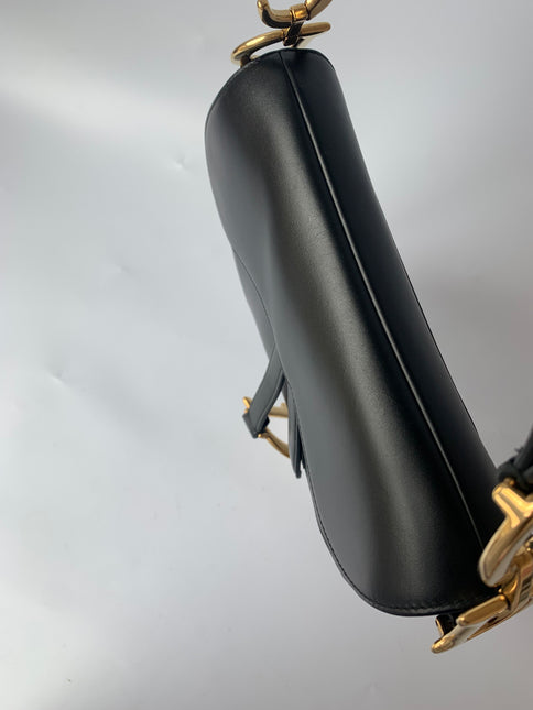 Sold Dior Saddle Medium leather Black Smooth Leather