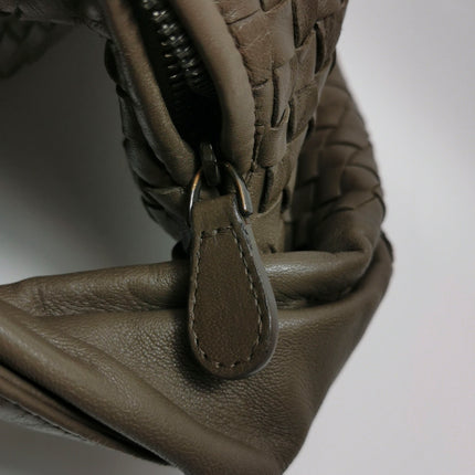 Bottega Veneta Belly Hobo Intreccio Leather Grey Large 54cm