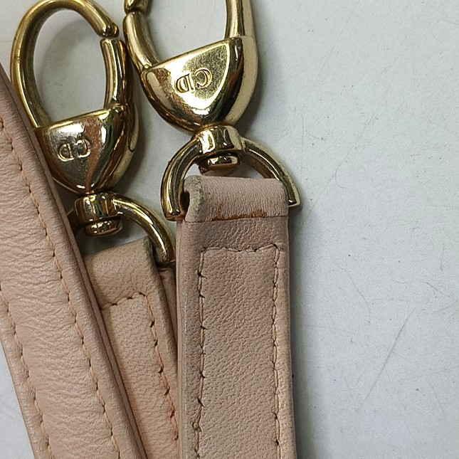 Lady Dior Medium Light Pink Lambskin Leather Gold Hardware