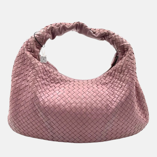 Bottega Veneta Veneta Hobo Medium Cherry Blossom Pink Intrecciato Leather Bag 40cm-Luxbags