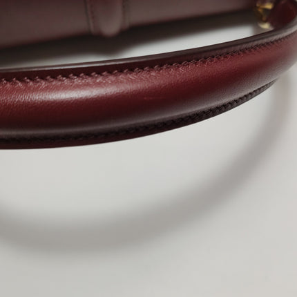 Celine 16 Bag Medium Burgundy Smooth Calfskin Leather With Strap